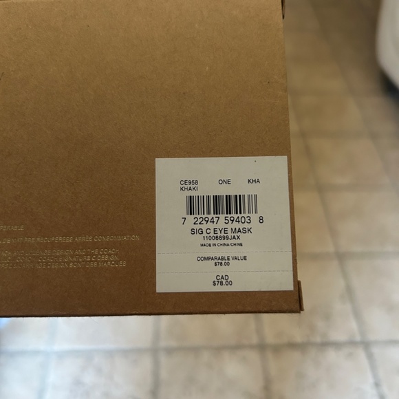 Coach eyemask sleeping silk - Picture 3 of 3